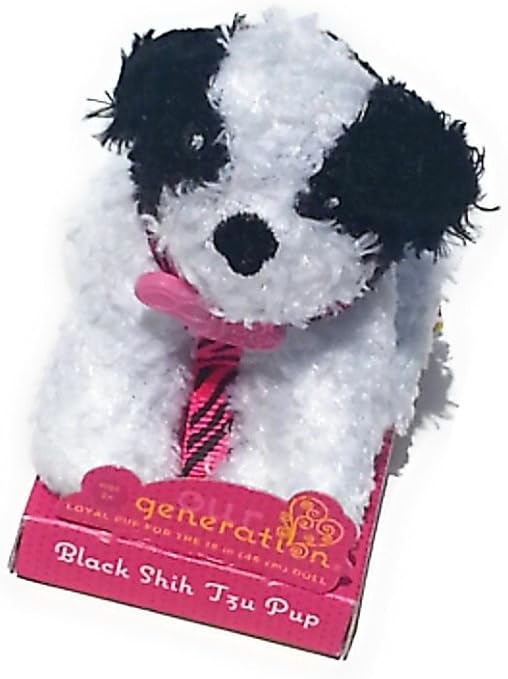 Our Generation Doll Small Dog Collection Plush Black Shih Tzu By