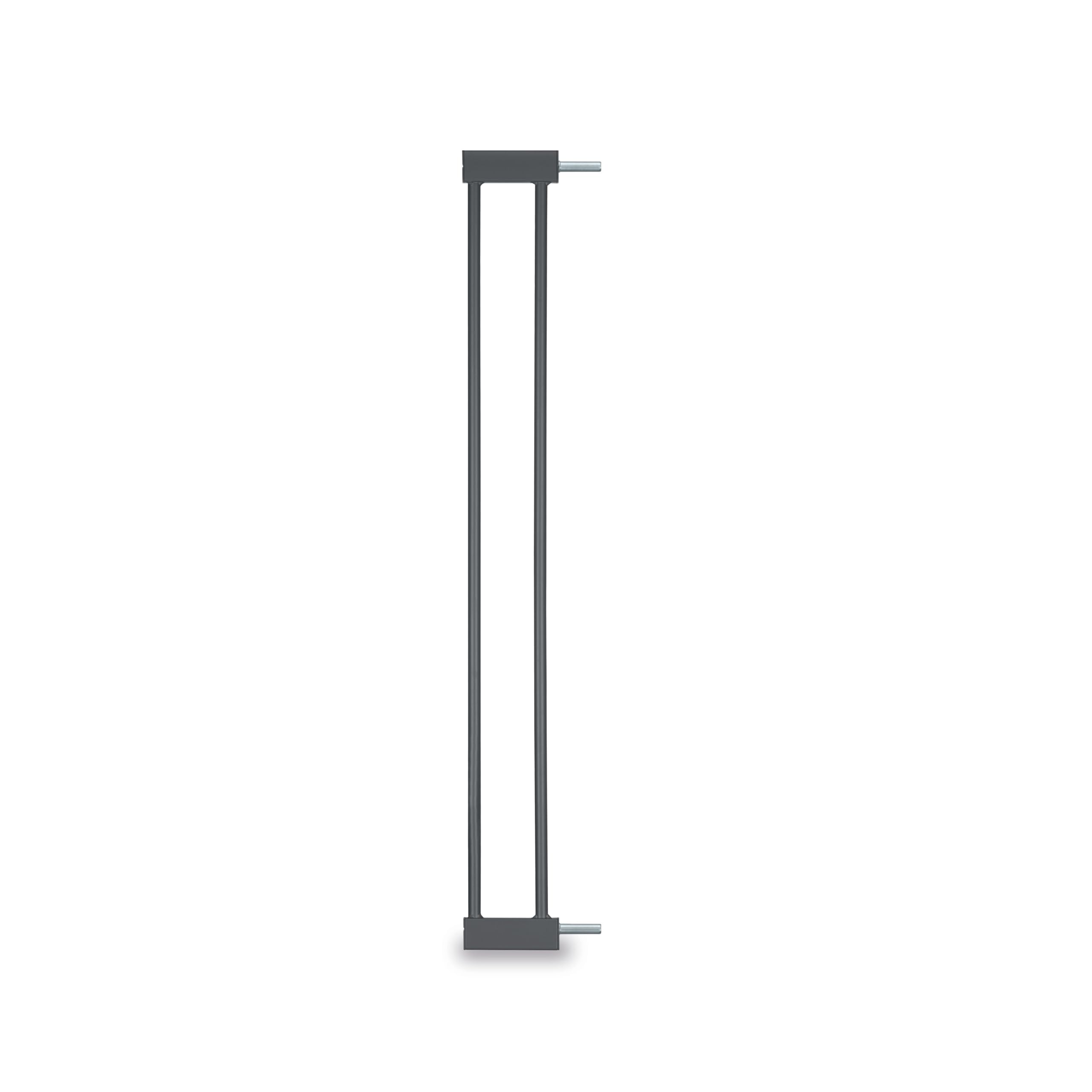 hauck 9 cm Safety Gate Extension, Dark Grey - with Connectors for Pressure Fit Door Gates & Stair Gates Open N Stop 2, Autoclose N Stop, Open N Stop KD, Metal