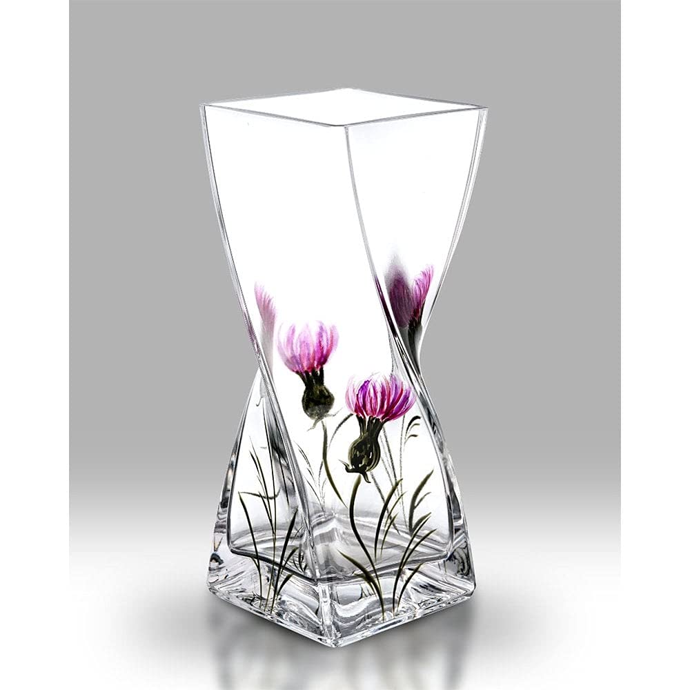 Nobile Glassware Thistle Twist Vase 20cm 2174-21