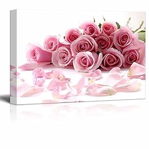 Bouquet of Beautiful Pink Rose Flowers with Petals...
