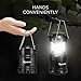 Tquens L400 Camping Lantern with Auto On/Off Function and Collapsible and Water Resistance and Battery Operated for Outdoors, Camping, Hiking, Fishing, Emergency - Black