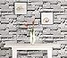 Yancorp Wallpaper Self-Adhesive White Grey Brick Peel-Stick Paper Backsplash Countertop Cabinet Kitchen