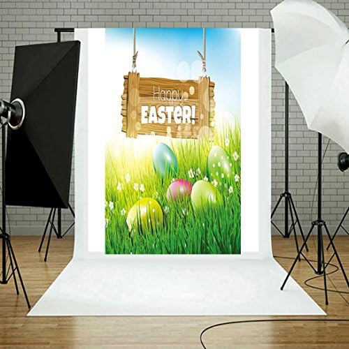 DreamsMAX Easter Day Theme Vinyl Fabric Custom Photo 3D Pattern Pictorial cloth photography Backdrop Background studio prop (H)