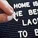 18 x 12 Inch Felt Letter Board - Changeable Letter Board, Black Felt Boards with 490 (340 3/4'' + 150 1'') Letters and Characters, Imported Oak Wooden Frame, Mounting Hook, Free Storage Bag R001
