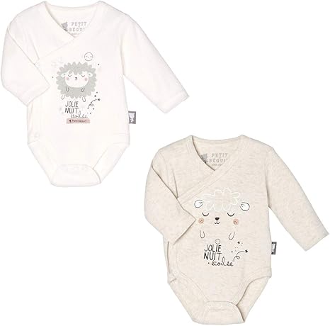 Bodys 1 Mois Petit Beguin Taille Lot De 2 Bodies Bebe Mixte Croises Manches Longues Love Baby Vetements Groupisd Com