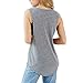 Tulucky Womens Small Arcana Sword Tarot Tank Tops Sleeveless Curve Bottom Shirts (Large) Gray