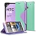 Cellto HTC ONE Premium Wallet Case with Reversible Magnetic Flap [Slim Ultra Fit] [Mint Purple] Diary Cover/w ID Pocket (HTC ONE 2013, M7) - with Life Time Warranty