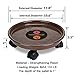 Murilan Indoor Planter Dolly Round Flower Pot Mover Rolling Plant Pallet Caddy with Wheels, Brown