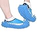 VISKEY Comforable Dust Mop Slippers Shoes Floor Cleaner, Blue