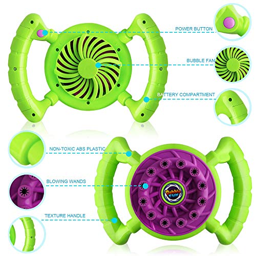 image for Growsland Bubble Machine for Kids Toddlers Boys Girls Handheld Bubble 