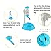 OWIKAR Automatic Pet Water Fountain Dog Cat Bowl Bottle Drinking Water Dispenser Food Feeder 500ML Plastic Lift for Small Medium Pets Dog Cat Adjustable Height Detachable (Blue)thumb 3