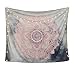 Alynsehom Tapestry Mandala Wall Hanging Decor Pink and Gray Indian Hippie Bohemian Flower Gypsy Decoration Beach Blanket Dorm Room Bed Sheets
