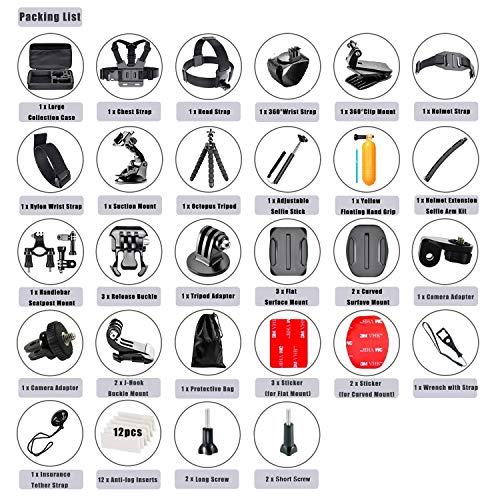 Followsun-52-in-1-Accesorios-para-Gopro-Accesorios-para-Cmara-de-Accin-GoPro-Hero-2019Hero-8-7-6-5-4-Session-3-3-2-1-DJI-OSMO-Pocket-AKASO-Campark-APEMAN-Crosstour-Sjcam-Yi-Victure