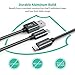 RAVPower Fast Charger 2-in-1 USB C to USB A / USB C Cable, Maxium 3.0Amp, Aluminum Build & Nylon Braided Cord for Samsung Galaxy S8, Nexus 5X 6P, MacBook, Google Pixel, Nintendo Switch- 3.3ft