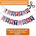 Moohome America Captain Theme Happy Birthday Party Banner, Hero Theme Bunting Banner for Boy's Birthday Party Decoration
