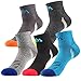 innotree 5 Pairs Men's Hiking Walking Running Socks, Moisture Wicking Multi Performance Padded Quarter Crew Ankle Cushioned Athletic Socks Outdoor Trekking