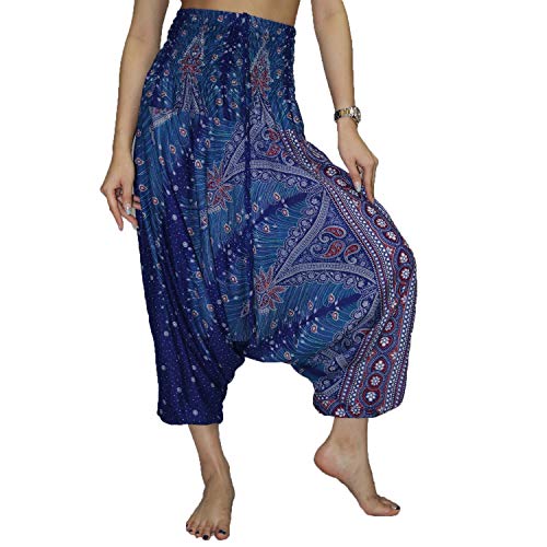 Yoga Harem Pants for Women Boho Hippie Bohemian Beach Baggy Jumpsuit