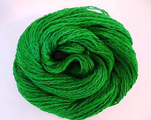 100% Wool Bright Emerald Green Fingering Weight Sock Yarn