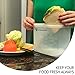 Reusable Silicone Food Storage Bag Containers by LOYALMASTER - WON´T RIP OFF - Airtight Seal Leakproof Freezer Bags for Sandwich, Snack, Sous Vide, Liquids, Fresh Lunch Preservation - Set of 4 (30 oz)