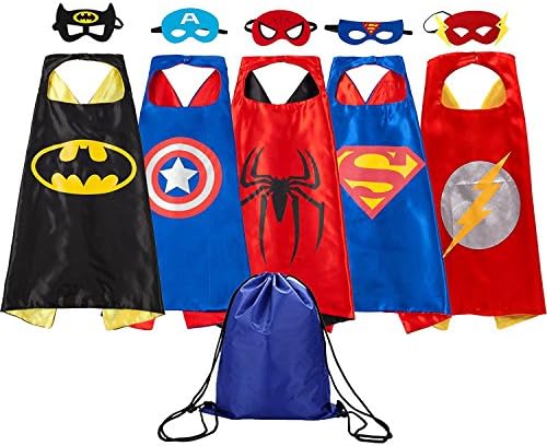 Supreal Comics Cartoon hero Cape and Mask Costumes Set for Kids