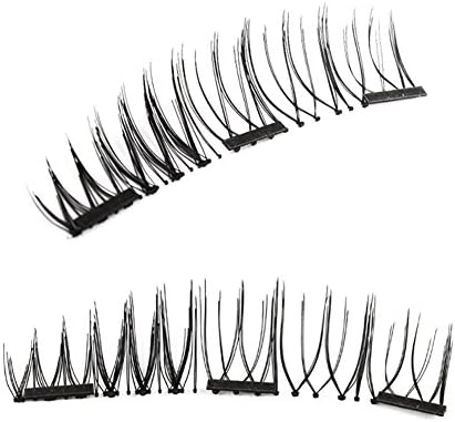 Cojune Triple-Magnet Magnetic Eyelashes Extra Long Resuable Full-Length False Lashes Natural 4pcs