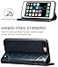 SINIANL iPhone 8 Plus Case, iPhone 7 Plus Case, Leather Wallet Folio Case Magnetic Closure Flip Cover with Stand and Credit Card Slot for iPhone 8 Plus / 7 Plus Blue