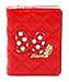 Disney Minnie Mouse Dot Ribbon Wallet Card Coin Holder Organizer for Girl Women (Red)