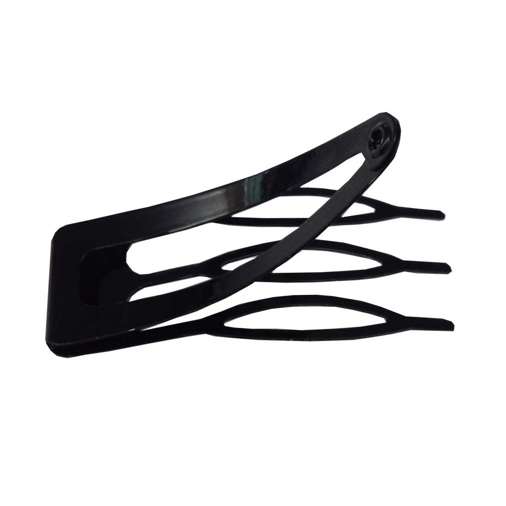 Revlon Rubberized Double Grip Black Hair Clips, 6 count : Beauty