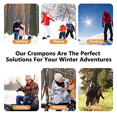 Cosyzone Traction Cleats Micro Ice Spikes for Shoe/Boots Safe for Walking, Jogging, Climbing and Hiking(M