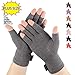 Arthritis Compression Gloves Relieve Pain from Rheumatoid, RSI,Carpal Tunnel, Hand Gloves Fingerless for Computer Typing and Dailywork, Support For Hands And Joints by DISUPPO (Large Gray)