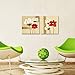 Wieco Art Red and White Flowers Canvas Prints Wall Art Abstract Floral Oil Paintings Style Pictures for Living Room Bedroom Bathroom Home Decorations 2 Piece Modern Stretched and Framed Grace Artwork