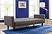 DHP Sienna Sofa Sleeper, Tufted Linen Upholstery with Tapered Wooden Legs, Gray