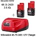 Milwaukee 48-11-2420 (2) M12 REDLITHIUM 2.0 Compact 12V Batteries & M12 Lithium-ion Battery Charger (48-59-2401) KIT primary