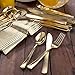 300 Pc Gold Plastic Silverware Set, 100 Disposable Knives, Forks, Spoons - Elegant, Polished Dinnerware Eating Utensils For Weddings, Parties, Baby Showers - Stylish, Heavy Duty