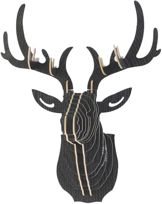 Amazon.de: Qianqiusui Moderne Handwerk Dekoration Hirschkopf Figuren