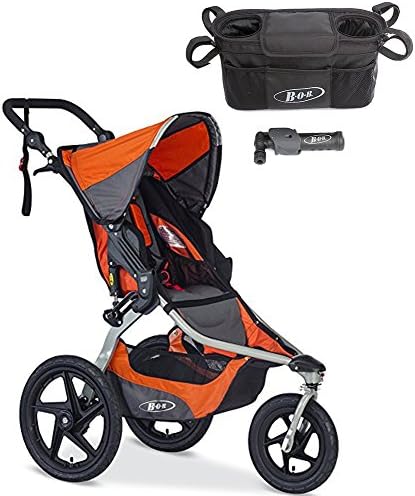 BOB Revolution FLEX Stroller &amp; Stroller Handlebar Console with Tire Pump Bundle (Canyon)