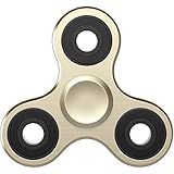 The Anti-Anxiety 360 Spinner Helps Focusing Fidget Toy [3D Figit] Tri-Spinner EDC Focus Toy for Kids & Adults - Best Stress Reducer Relieves ADHD Anxiety Boredom Metal Bearing (Alloy Gold)