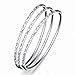 925 Sterling Silver Bangle Bracelet Stackable Bangles for Women/Girls | Carved Bangle Bracelets for Women | 925 Sterling Silver Bracelets for Women | Dainty Bracelets for Her