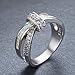 Rongxing Jewelry Artificial Opal Ring Wedding&Engagement Ring White Artificial Opal 10KT White Gold Plated Rings