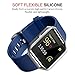 Fitbit Blaze Accessories Classic Band Large, UMTele Soft Silicone Replacement Sport Strap Band with Quick Release Pins for Fitbit Blaze Smart Fitness Watch Dark Navy, Frame Not Included (6.7