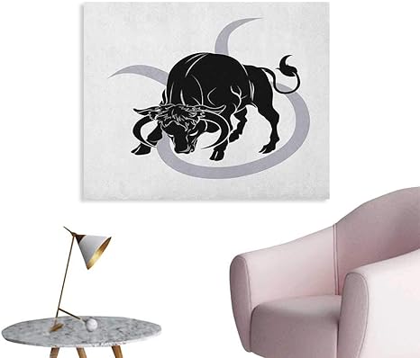 Amazon Anzhutwelve 星座のさそり座 ホームインテリア 壁 手描き ライン アートスタイル 花柄 動物 刻印 タトゥーデザイン 面白いポスター ブラックとホワイト W48 Xl32 インテリア オンライン通販