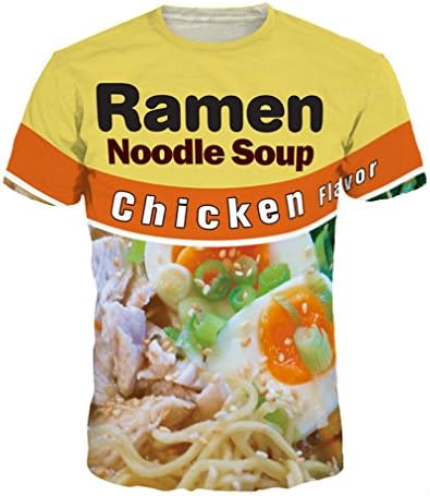 Crochi Style 3D Brand Clothing Ramen Noodle Soup Print Sweatshirt Pork/Chicken/Beef Funny Hoodies T-Shirt Series