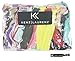 Kenz Laurenz No Crease Hair Ties - NEW 20 Pack Prints and Solids Assortment