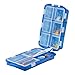 Lewis N. Clark Folding Pill Organizer Supplement Case for OTC Medicine,Prescription and Vitamins, 8 Day Box, Blue