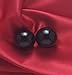 Ben Wa Balls 2-pcs Set, Undrilled, 1.38' Diameter, Black Obsidian Gemstone, to Train and Strengthen Pelvic Floor Muscles