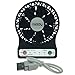 Miady 3-inch Ultra Portable Fan Rechargeable USB Personal Fan for Travel and Outdoor Activities, 3 Speeds with LED Light (Black)