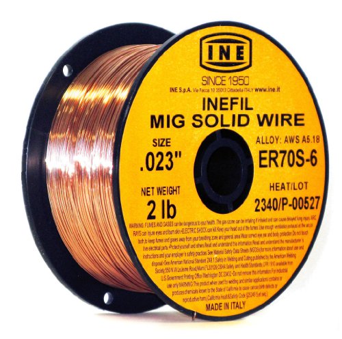 INEFIL ER70S-6 .023-Inch on 2-Pound Spool Carbon Steel Mig Solid Welding Wire