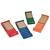 MMF Industries Porta-Count Rolled Coin Storage 4 Tray Set, Color-Coded Thermoplastic, Assorted Colors (212080000)