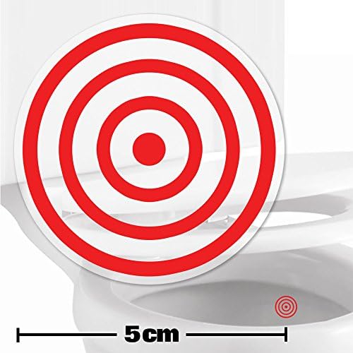 Cleaner Bathroom Floor In A Flash With No Cleaning Products - Hit The Target - Toilet/Potty Training Aid For Children Toddlers Boys Funny Bathroom Restroom Potty Urinal Reward Trainer 2 x Target Stickers (5cm)