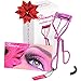 Shimarz Eyelash Curler Extra Refill Pad Included, Curls Eyelashes Effortlessly, Lightweight Sparkling Metallic Magenta Frame, Great Addition to Your Eyelash Applicator Tool & False Lashes Kit